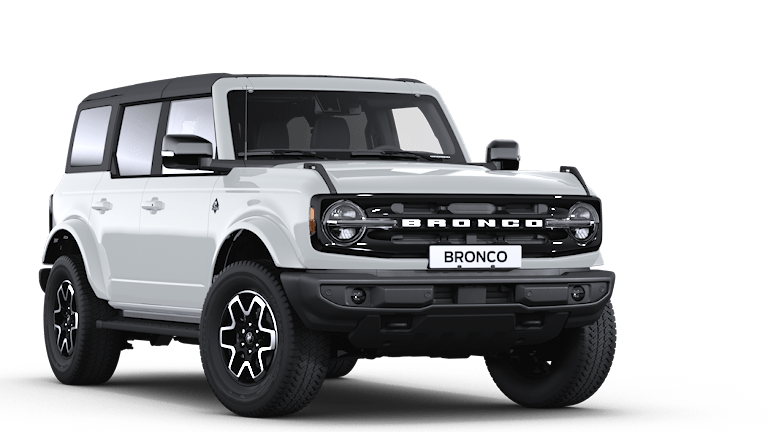 Λευκό Ford Bronco, τρισδιάστατη όψη από μπροστά