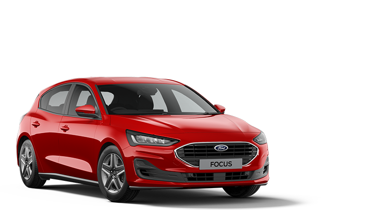 Κόκκινο Ford Focus, τρισδιάστατη όψη από μπροστά