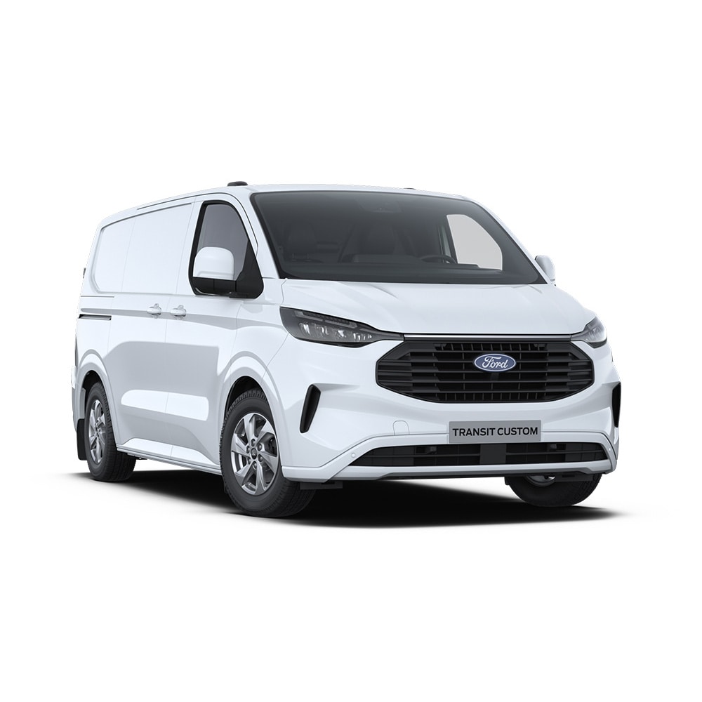 Λευκό Ford Transit Custom van.