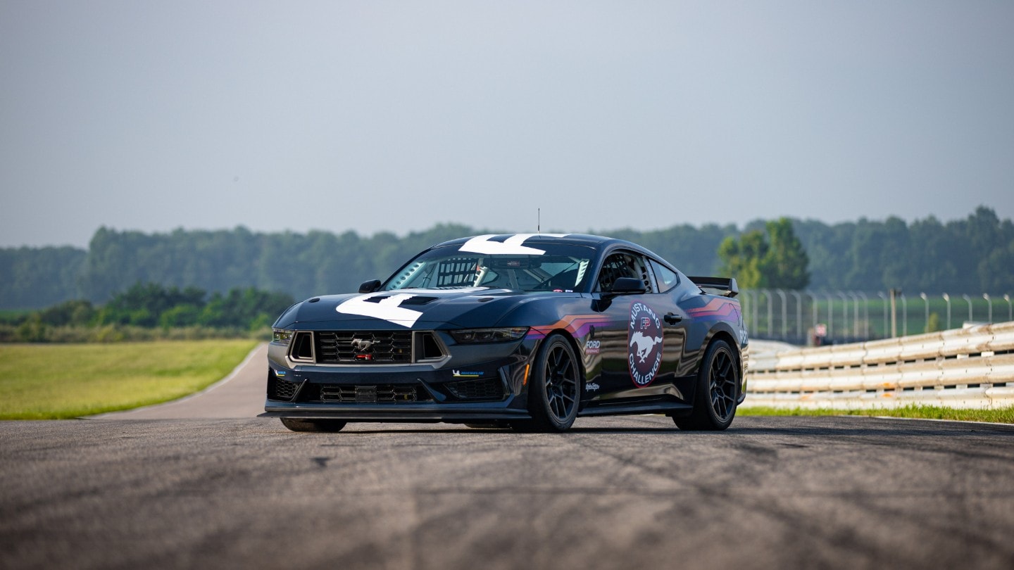 Mustang on a road
