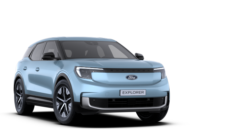 Ανοιχτό μπλε Ford Explorer, τρισδιάστατη όψη από μπροστά