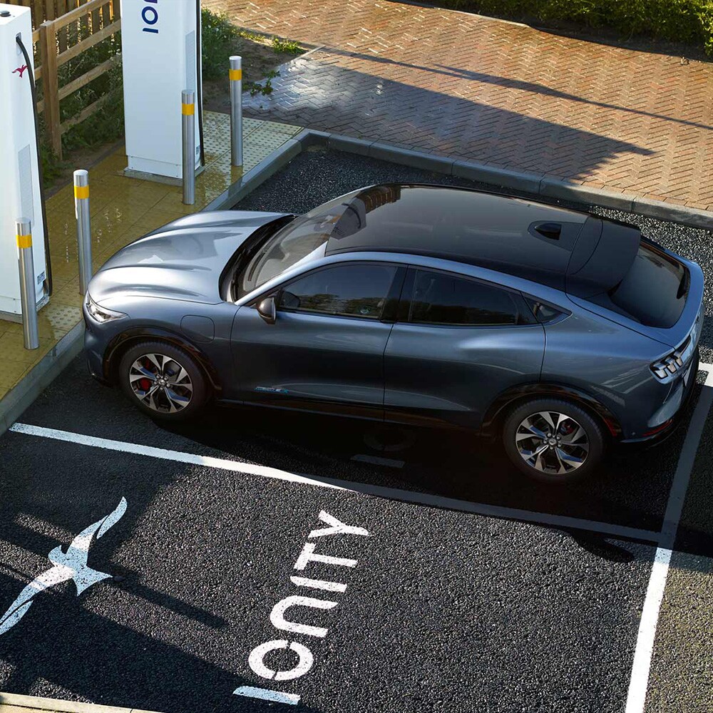 Ford Mustang Mach-E at Ionity charging station