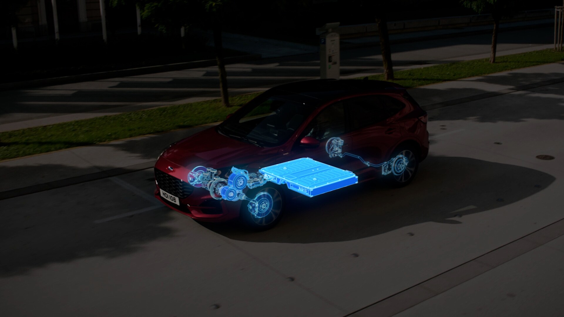 Ford Kuga displaying regenerative braking