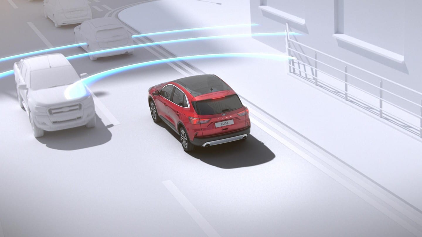 New Ford Kuga demonstrating pre-collision assist