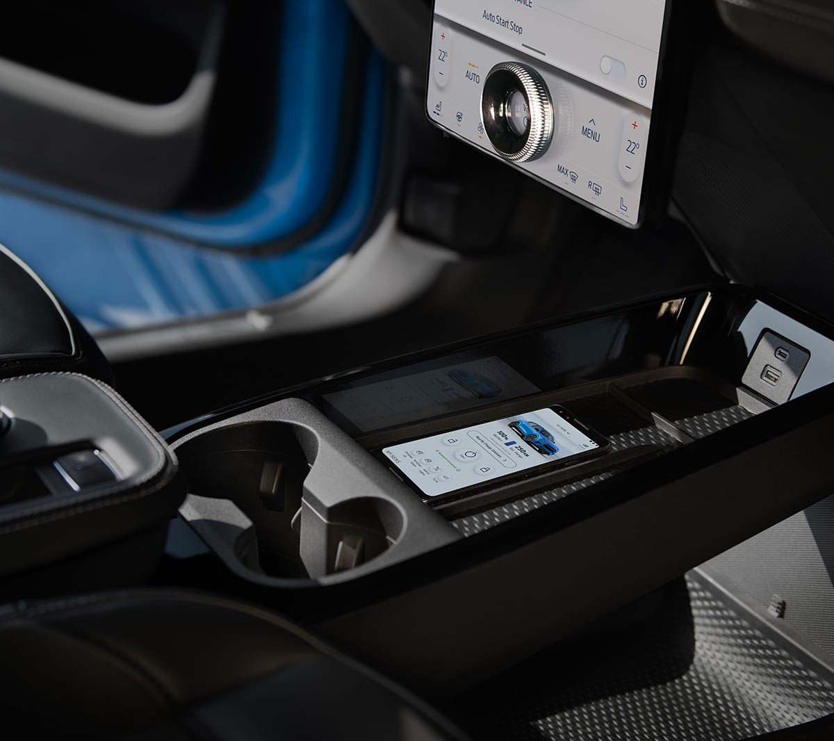 Wireless phone charging in an All-New Ford Mustang Mach-E GT