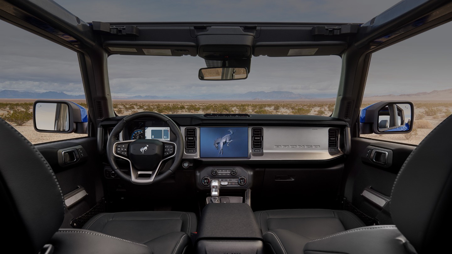 Ford Bronco interior dashboard view