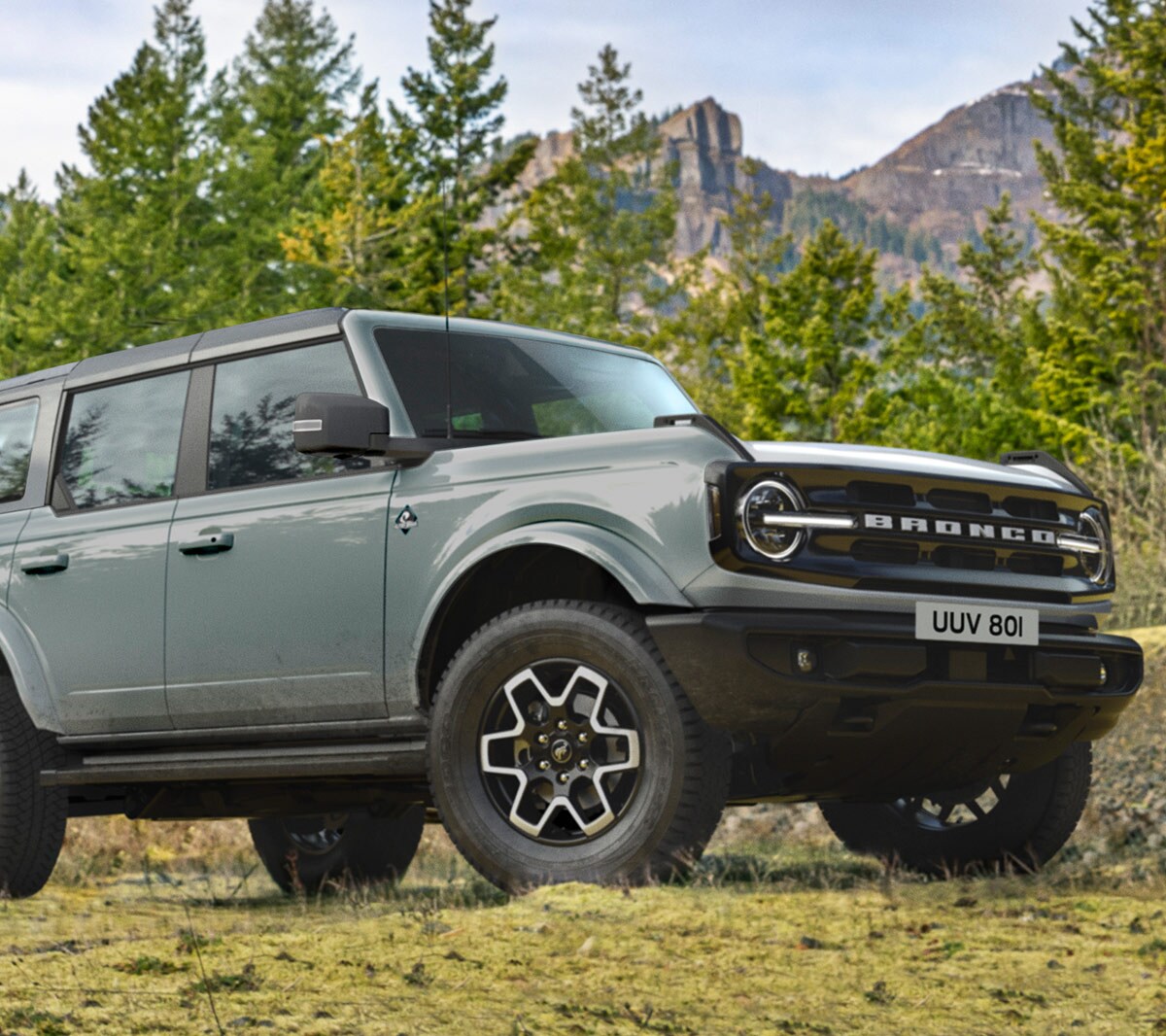 Ford Bronco near forest