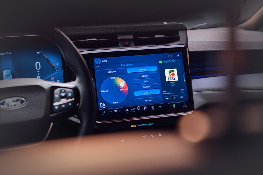 Οθόνη του συστήματος infotainment της έκδοσης Ford Puma Gen-E Sound Edition.