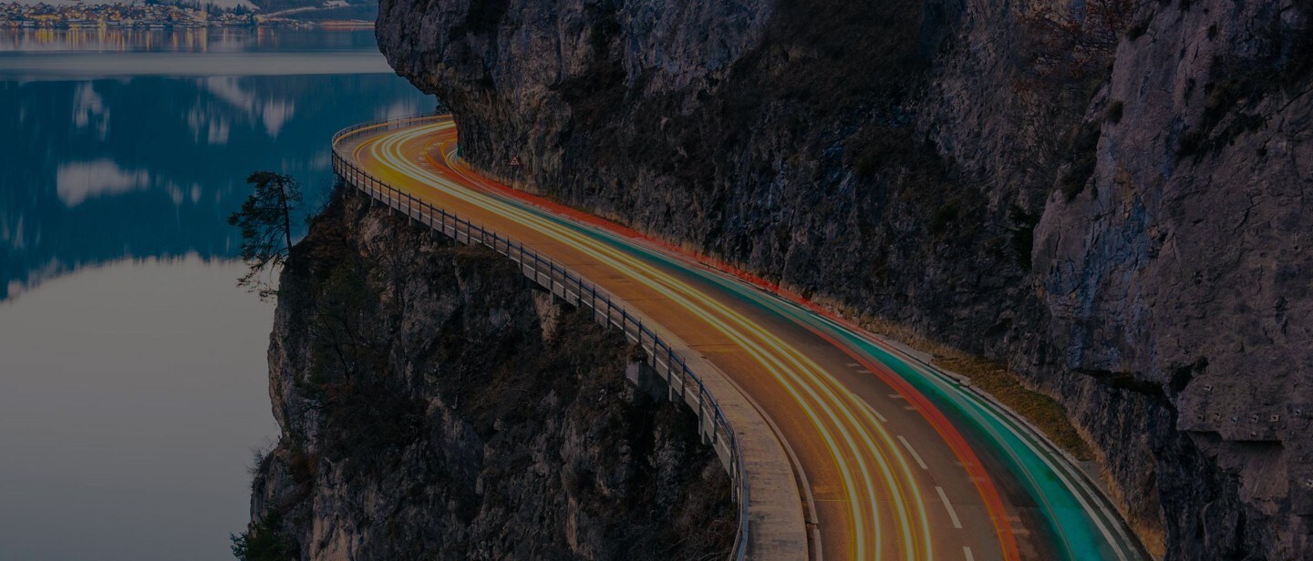 Ford Electric mountain road with motion lighting Ford Electric mountain road with motion lighting