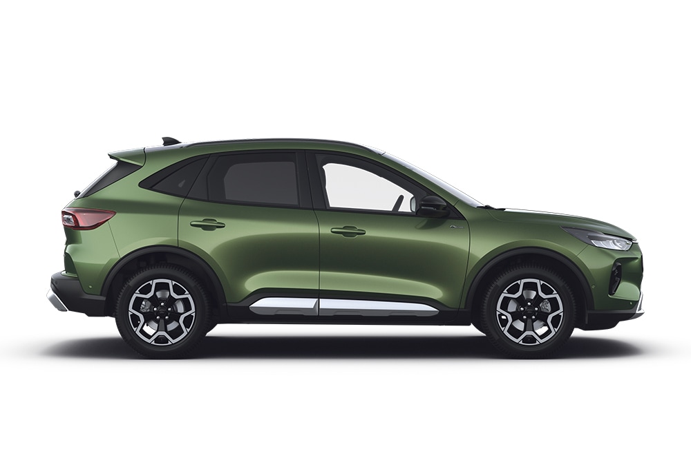 Πράσινο Ford Kuga της σειράς των οικογενειακών αυτοκινήτων της Ford.