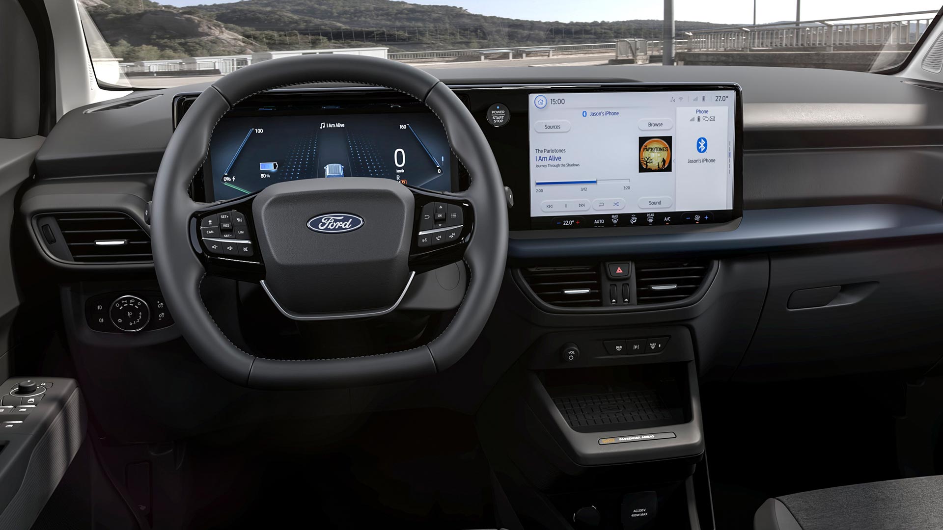 Ford E Tourneo Courier Active εσωτερικό περιβάλλον και οθόνη αφής