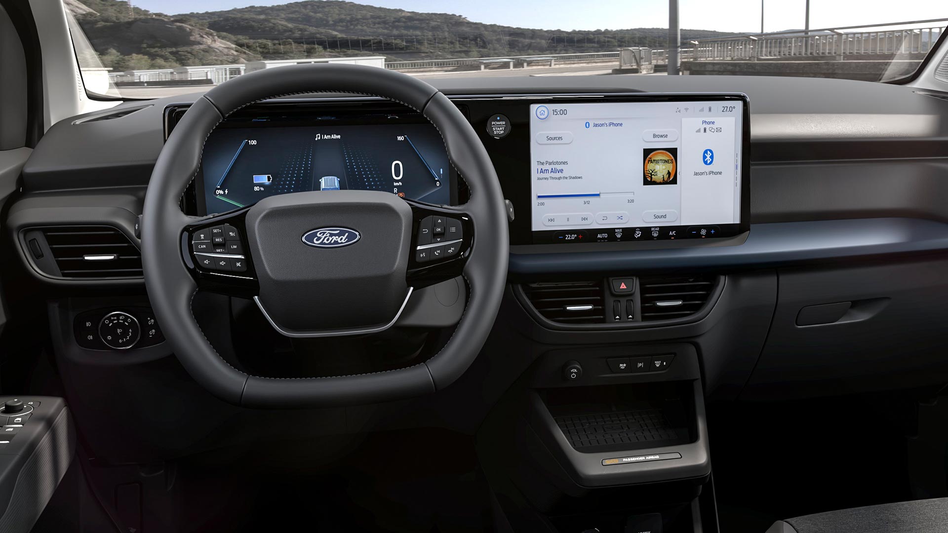 Ford E Tourneo Courier Active εσωτερικό περιβάλλον και οθόνη αφής