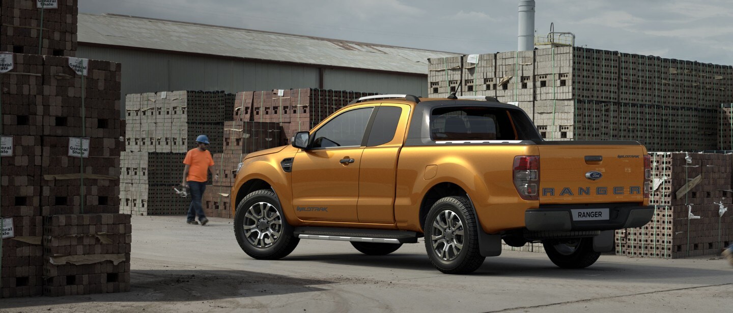Ford Ranger Super Cab parked in industiral area Ford Ranger Super Cab parked in industiral area
