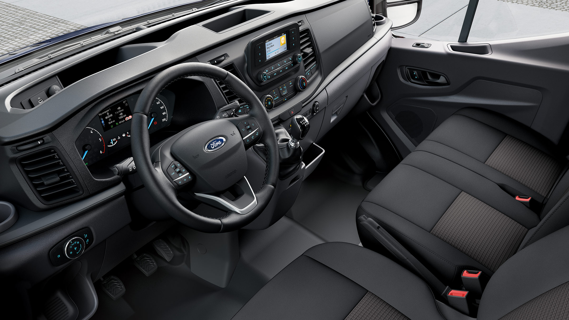 All New Ford Transit Minibus interior cabin view