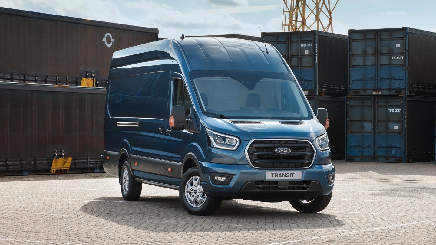 Transit Van standing in loading area