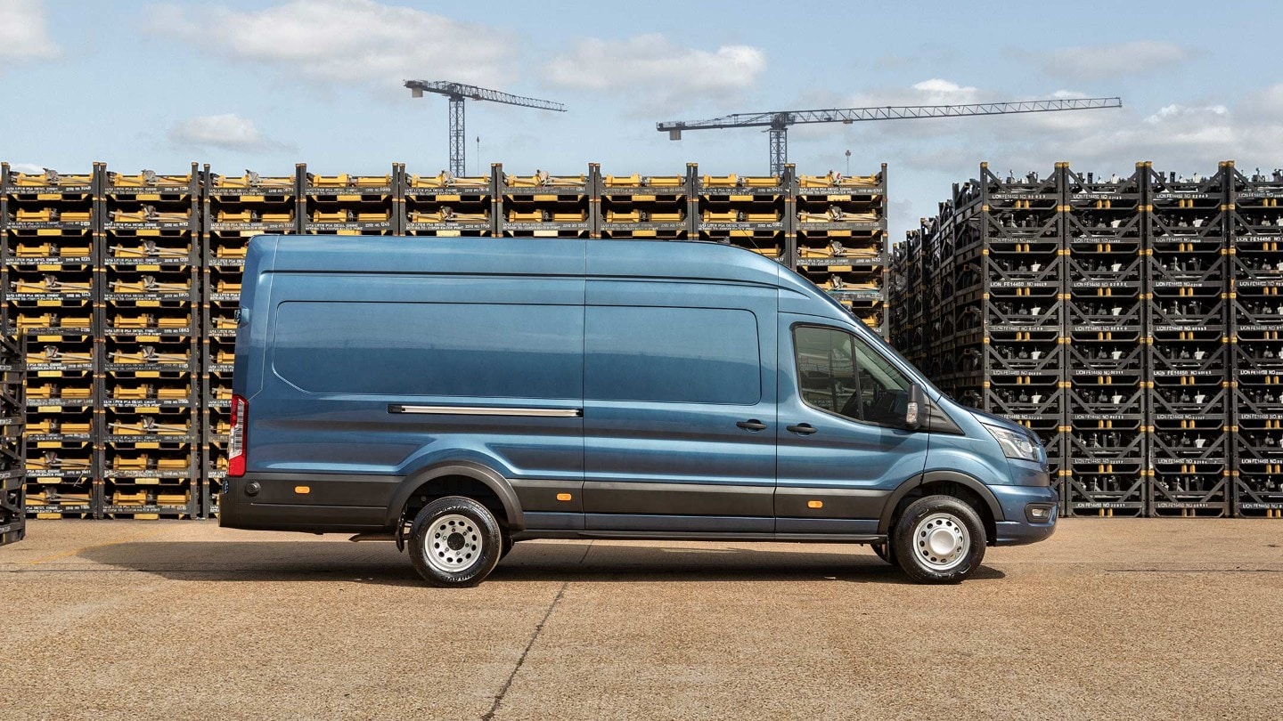 New Transit Van parked on concrete