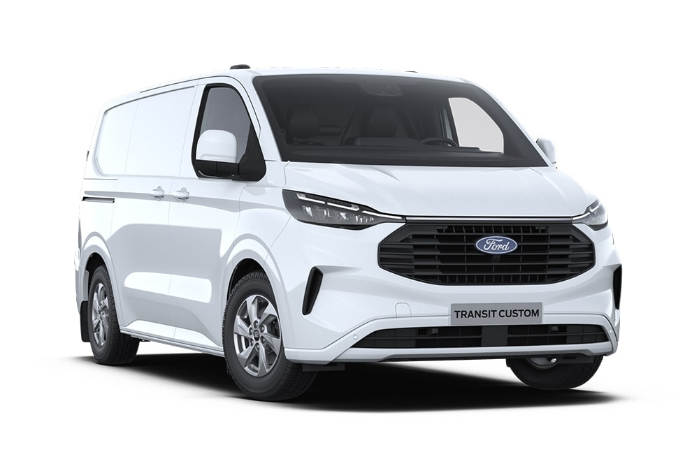 Λευκό Ford Transit Custom van.