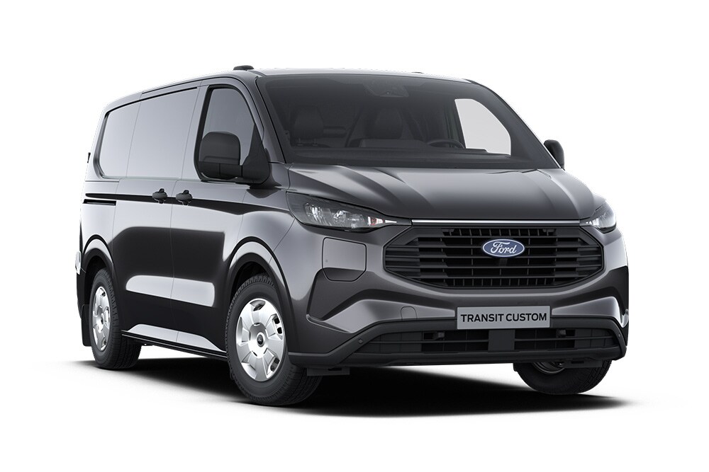 Σκούρο γκρι Ford Transit Custom Plug-In Hybrid Trend.