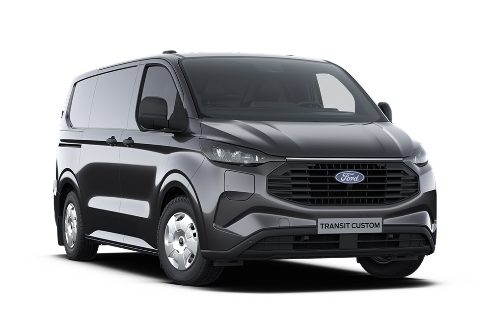 Σκούρο γκρι Ford Transit Custom Plug-In Hybrid Trend.
