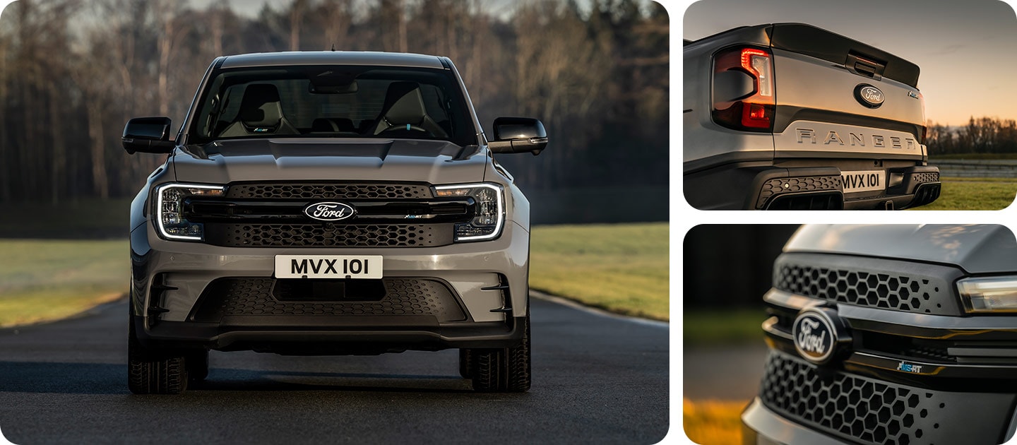 Πρόσοψη του Ford Ranger MS-RT και της εντυπωσιακής μάσκας του.