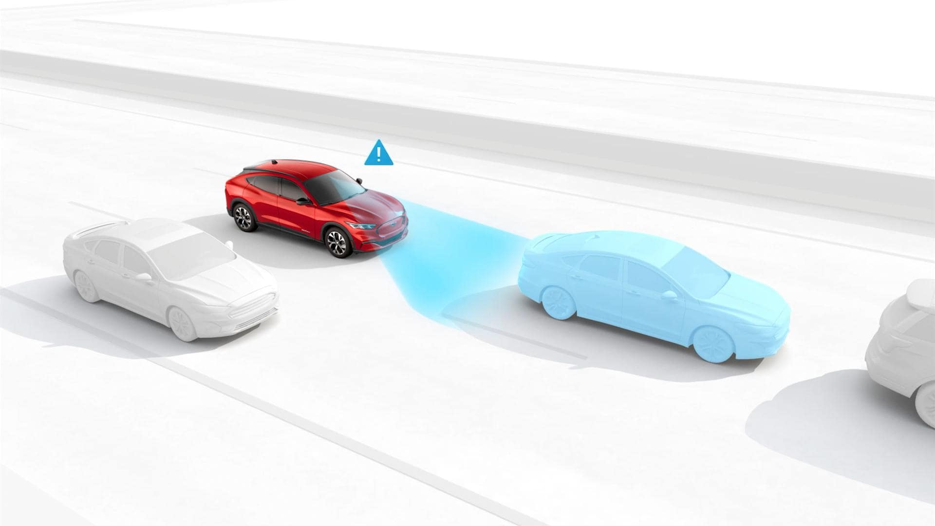 Γραφικό που απεικονίζει το σύστημα προειδοποίησης οδηγού σε ένα όχημα Ford.