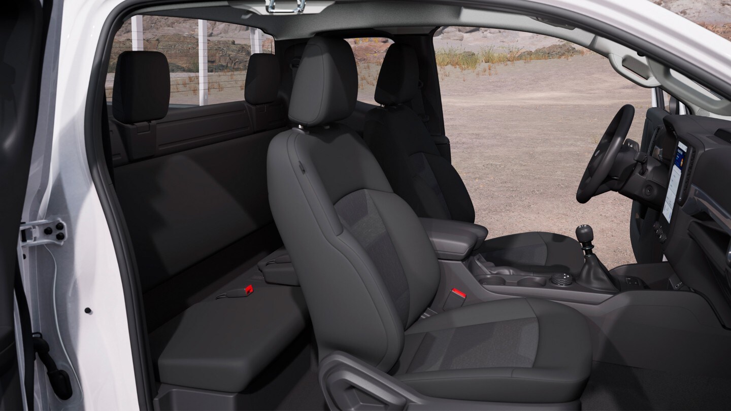 All-New Ford Ranger in frozen white back seats