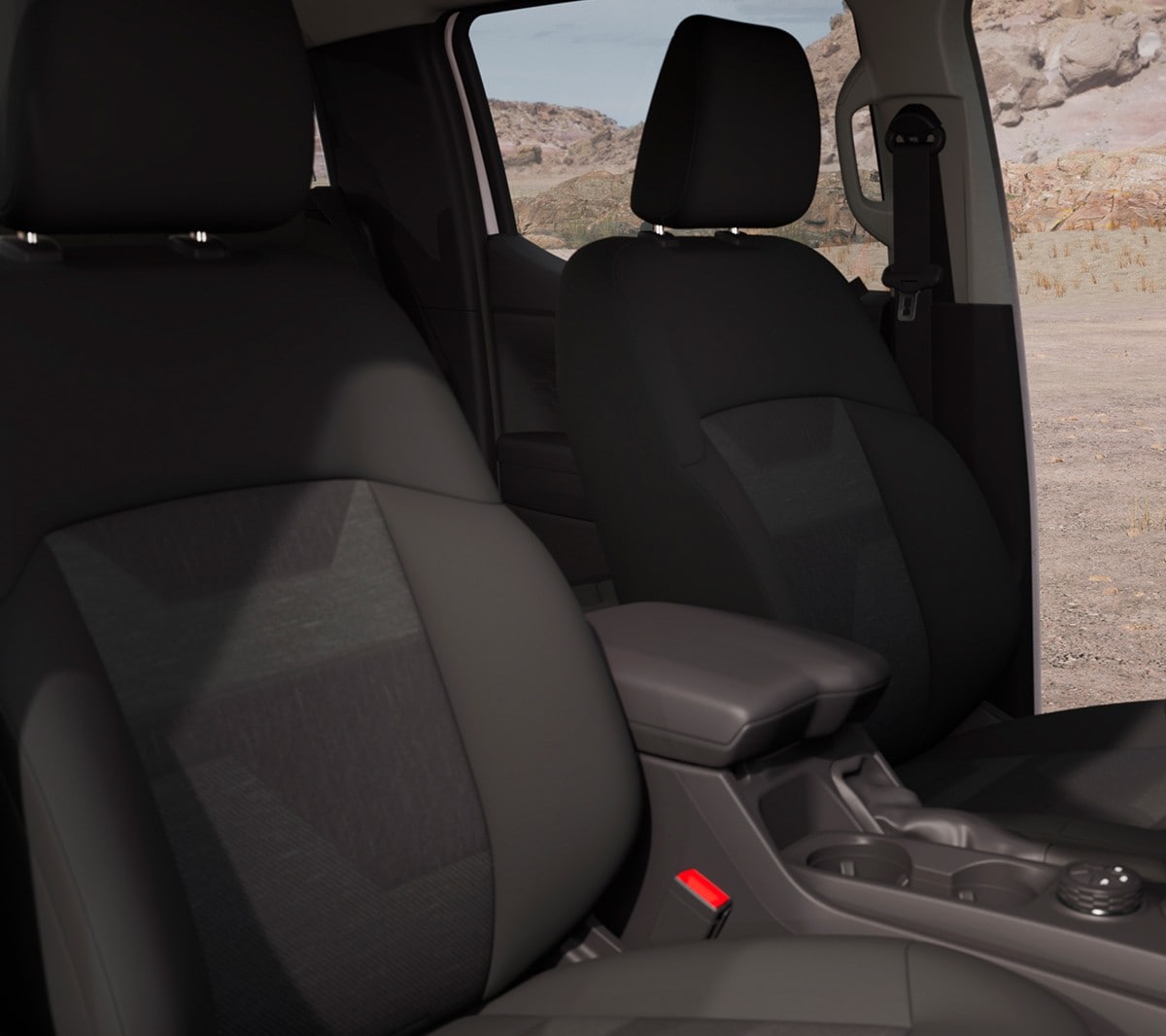 All-New Ford Ranger in frozen white back seats