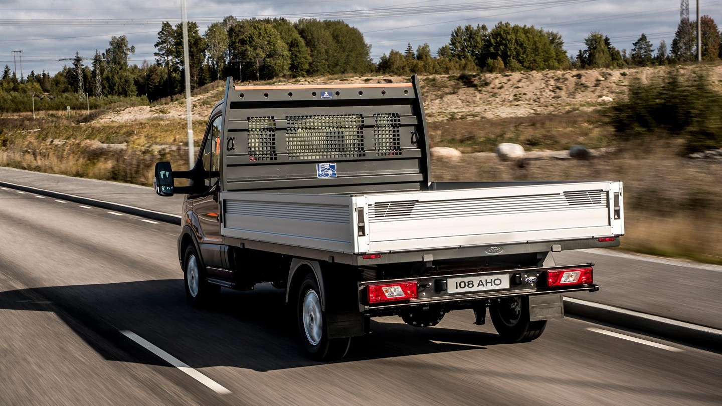 New Ford Transit Chassis Cab with heavy load