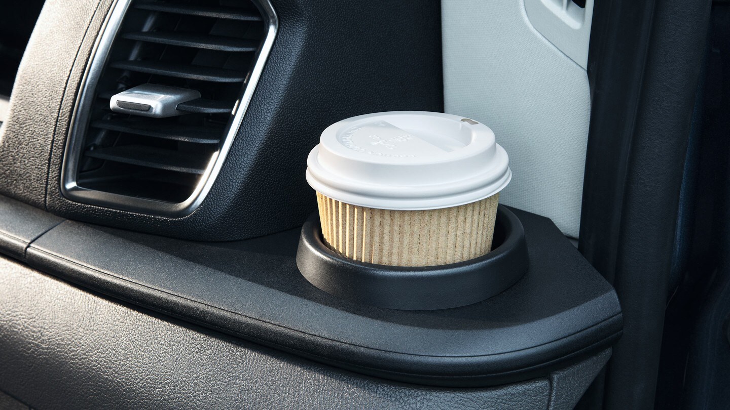 Ford Transit Chassis Cab cupholder close up