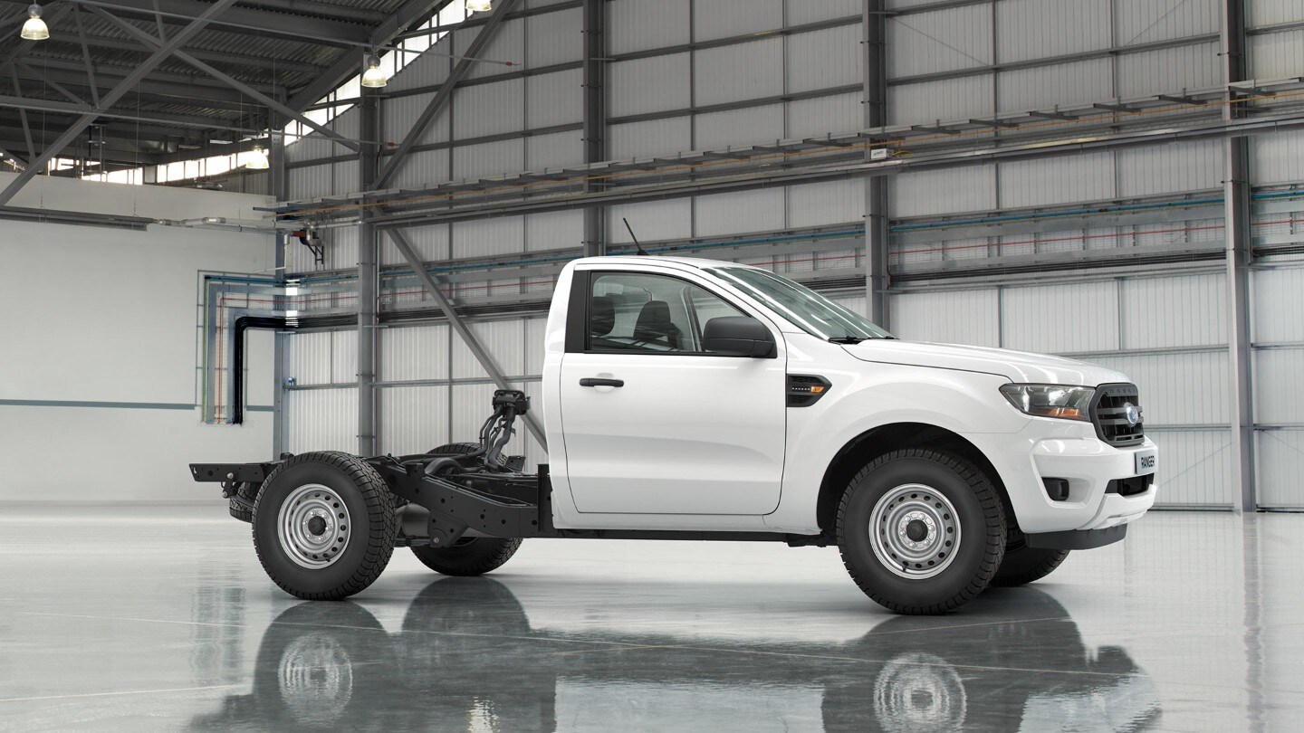 New Ford Ranger Chassis Cab in a factory hall