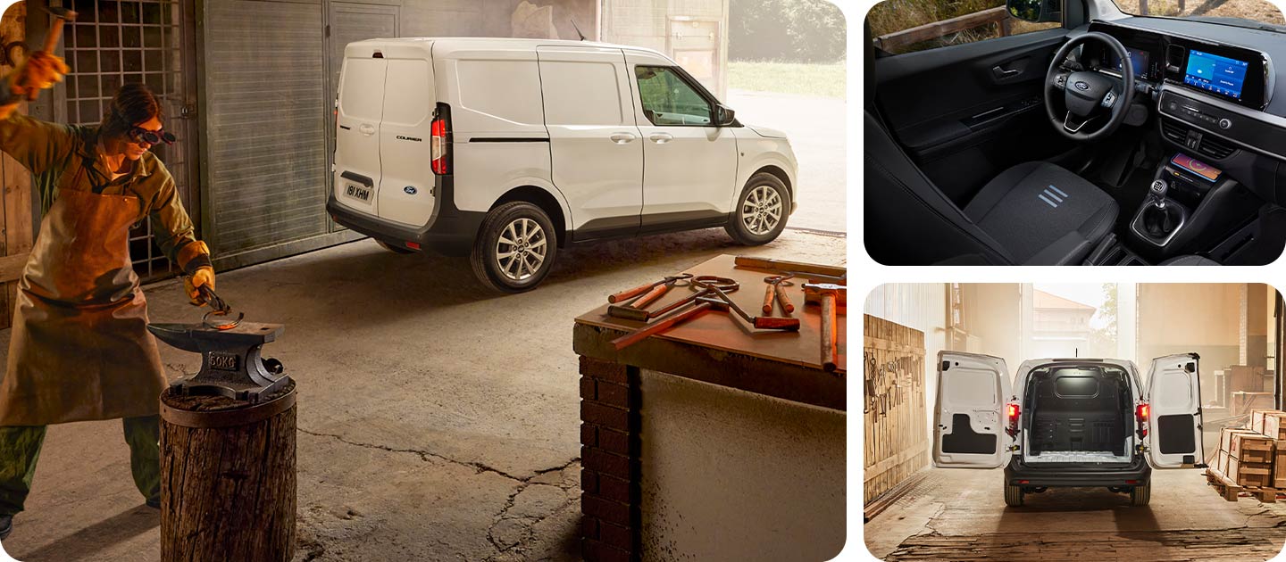 Γραφικό κολάζ Ford Transit Courier Van