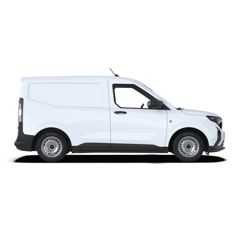 Πλάγια όψη λευκού Ford Transit Courier Van
